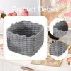 Macrame Woven Decorative Basket Minimalist Heavy Duty Storage for Nursery Closet Decor