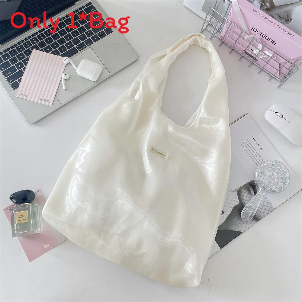 Street Style Tote Bag With Polyester Fabric Large Capacity For Daily Use