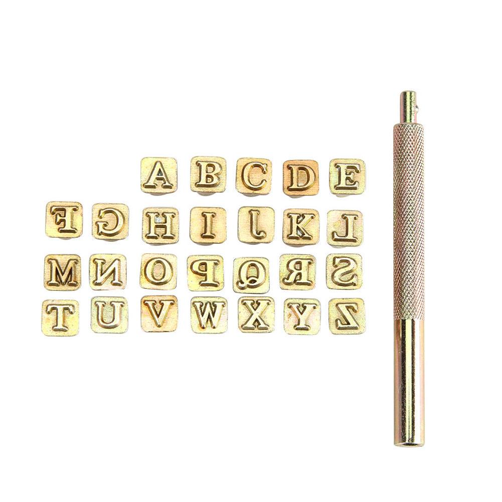 26/36 Stamps Zinc Alloy English Letters Stamping Symbol Set Leather Decoration Marking Punching Tools DIY Leather Craft Tools