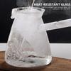 Garneck 2pcs Glass Turkish Coffee Pot 450ml Clear Coffee Pot with Side Handle Teapot Small Milk Kettle Boiling Hot Chocolate Maker Butter Melting Pot