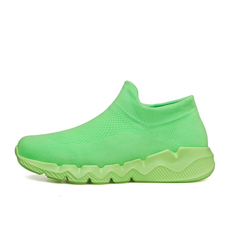 Red Knit Men's Sock Shoes Slip-on Lightweight Casual Sneakers Unisex Big Size 48 Non-slip Comfortable Sport Shoes Women Sneakers