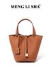 2025 High-End Genuine Leather Bucket Handbag - Classic, Versatile, Large Capacity Mommy Bag