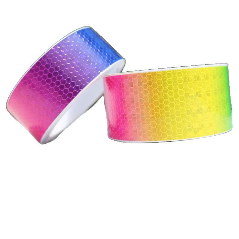 2,5 cm Briljant Kristalkleur Reflecterende Tape voor Fietsen, Motoren en Auto's