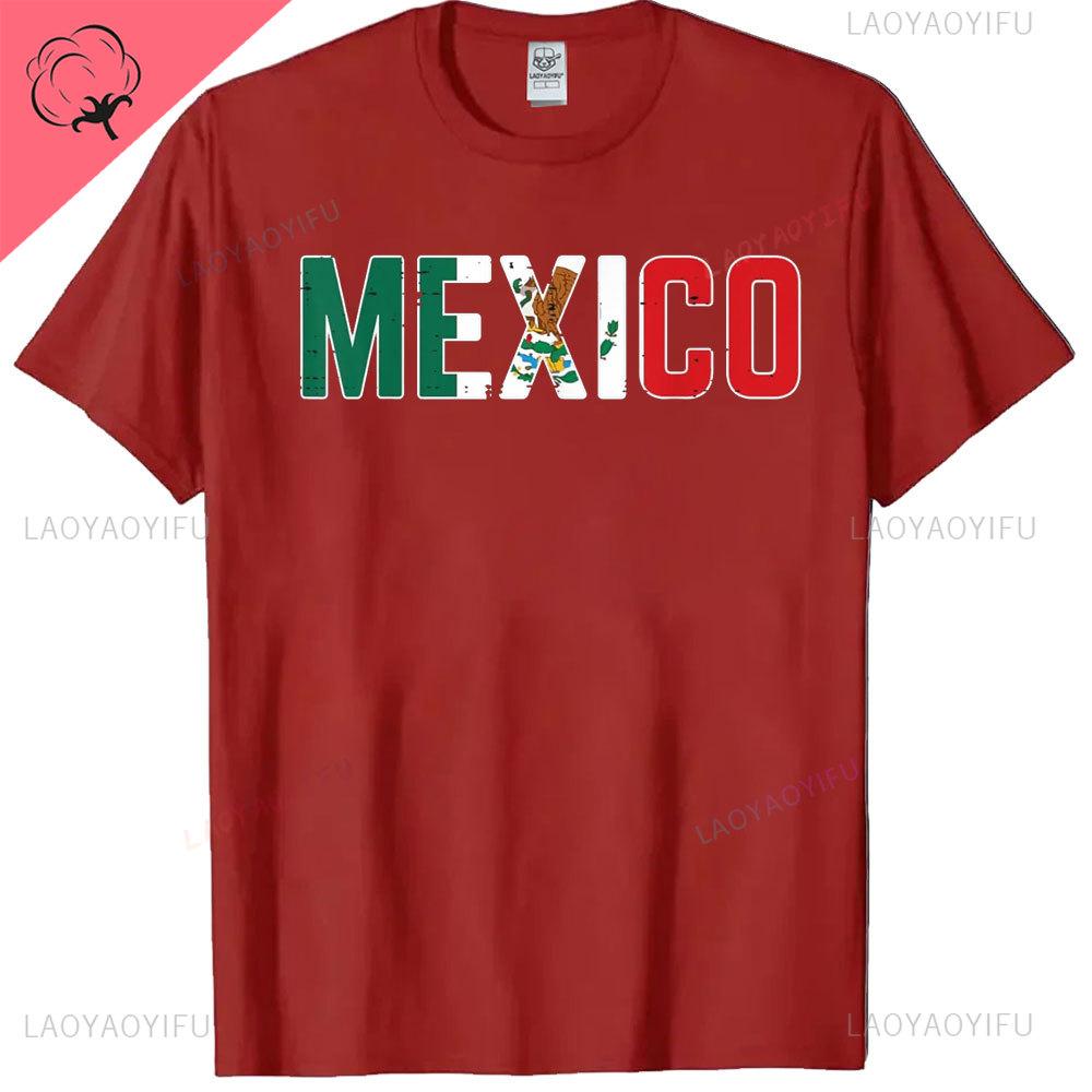 Sommer Mexiko T-Shirts Mexikanische Flagge Grafik Streetwear Herren Damen Mode Locker Kurzarm T-Shirt Baumwolle T-Shirts Oberteile Kleidung