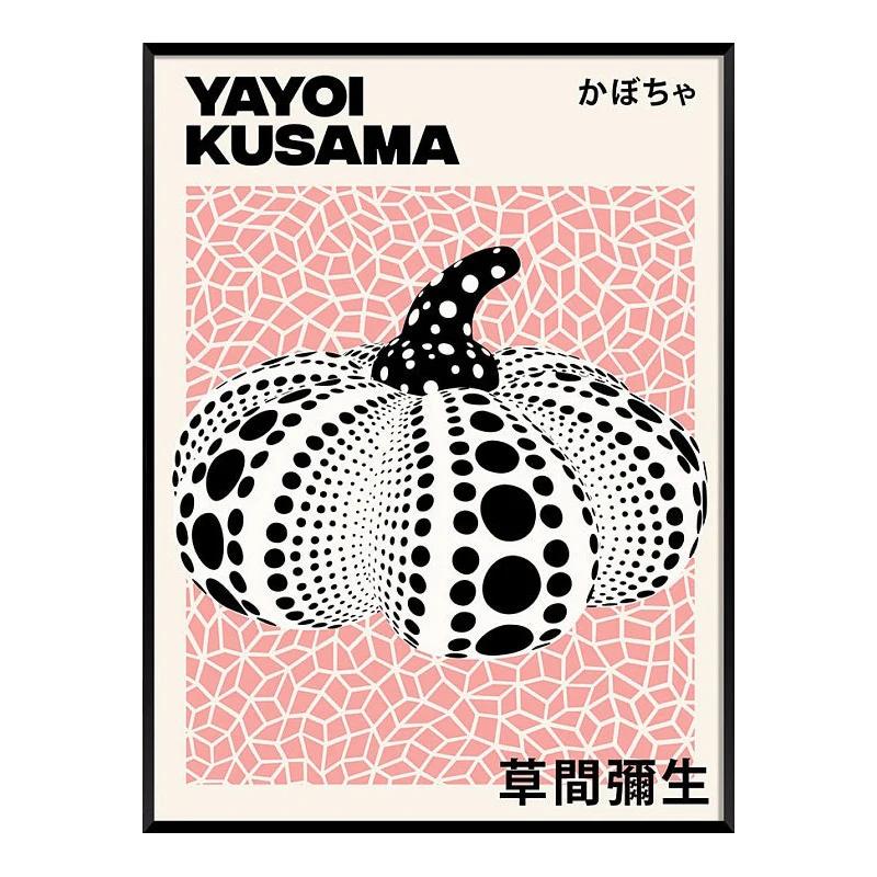 Japanese Minimalist Aesthetic Wall Art Yayoi Kusama Abstract HD Oil On Canvas Posters and Prints Home Bedroom Decoration Gifts