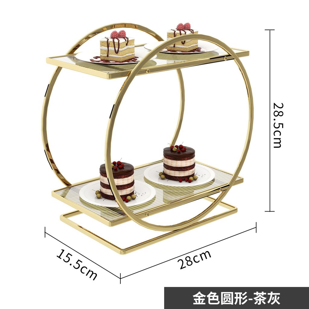 European 2-Layer Cake Stand Dessert Table Dim Sum Rack Fruit Pastry Display Tray Snack Tray Wedding Birthday Party Cake Tools