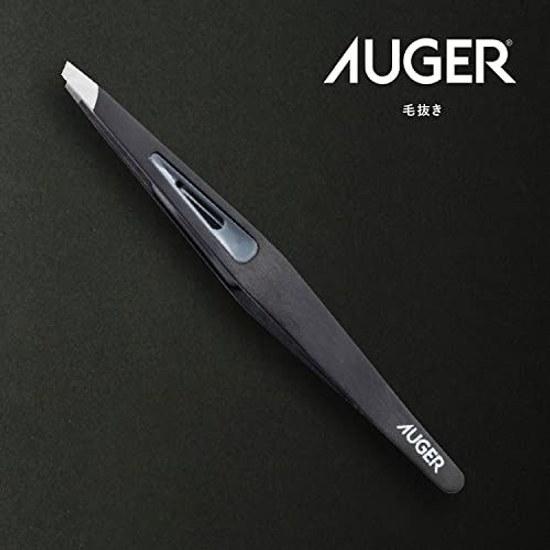KAI AUGER Tweezers Prevents Slipping Patented Side-Slip Prevention Design Slanted Tip Eyebrow Unwanted Hair Mens Grooming