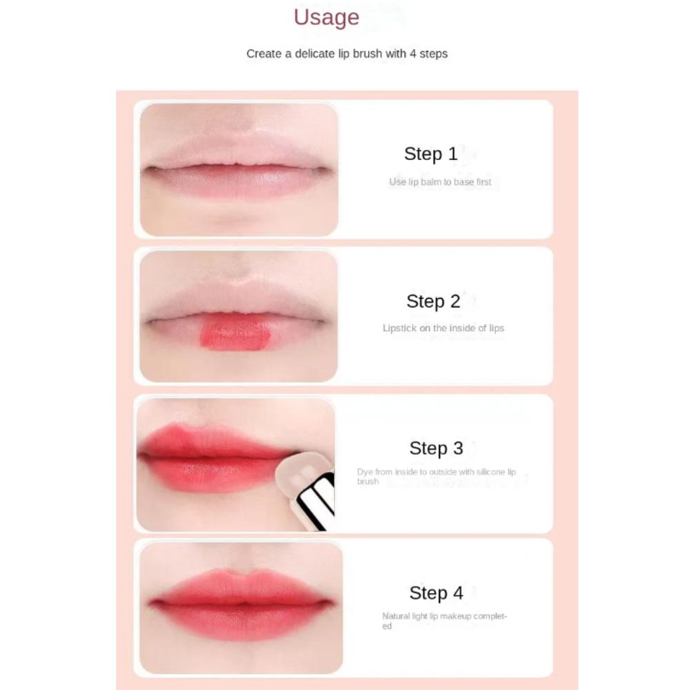 No Broken Silicone Lip Brush with Cover Lipstick Brush Lipstick Makeup Brushes Women
