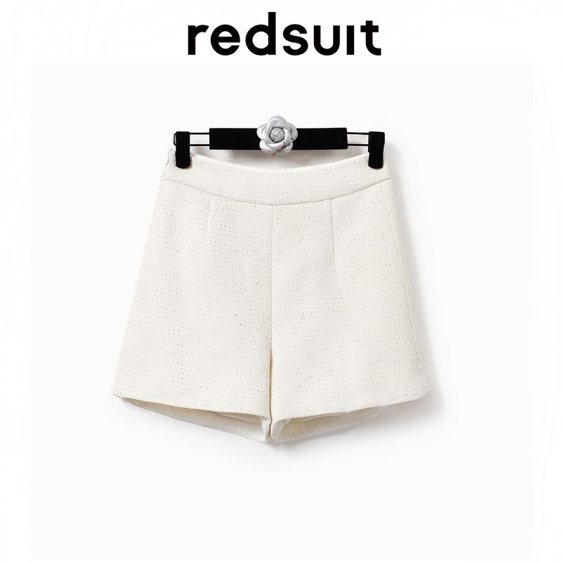 

Redsuit French Style Temperament Suit Classic Style Vest Vest Tops + Denim Casual Young Shorts Sequined Suit Almond Milk (shorts)-B118 M In Stock