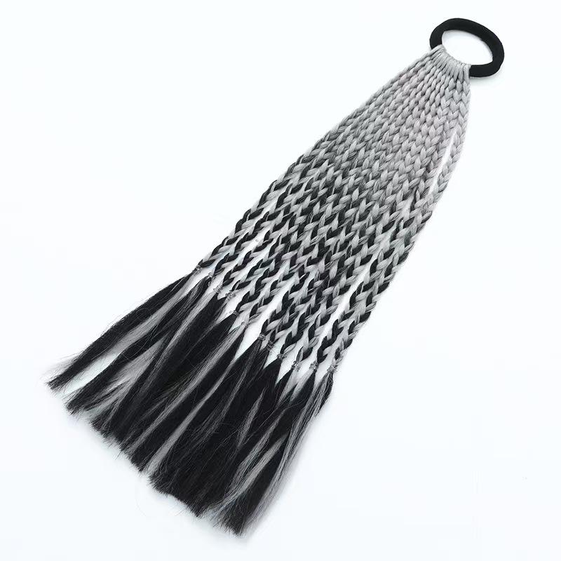 

1 шт., новые грязные косы для девочек, красочные парики с завязками, хвост, детские аксессуары для волос, повязки на голову, резинки, головные уборы принцессы 1psc