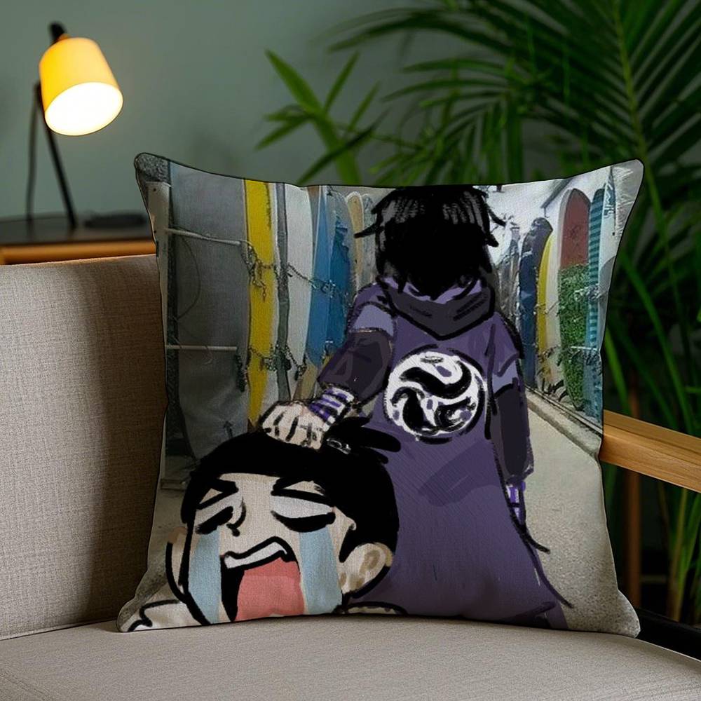 S-Scissor Seven Pillow Case Office Sofa Dorm Chair Back Short Plush Double-sided Printing Home  Cushion Cover