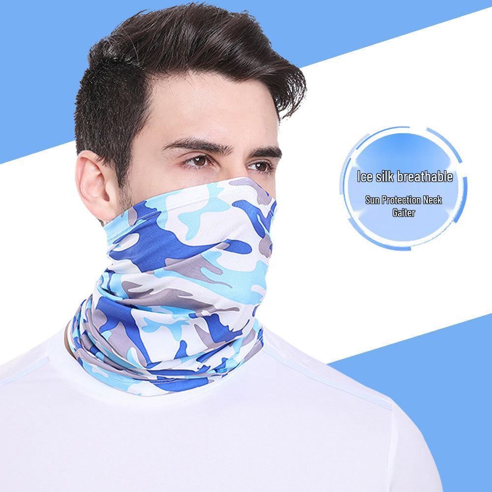 Summer Outdoor Cycling Milk Silk Face Mask: Sun Protection Neck Gaiter, Multifunctional Headscarf, Neck Warmer