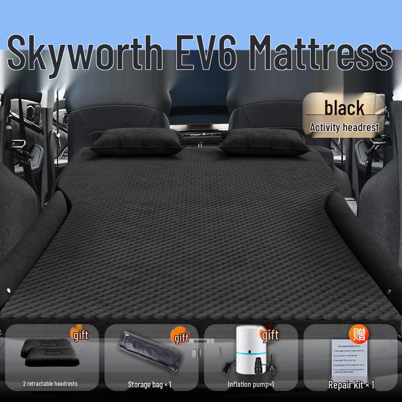 Skyworth EV6 Auto aufblasbare Matratze: Luftmatratze für Kofferraum & Schlafmatte für Rücksitz