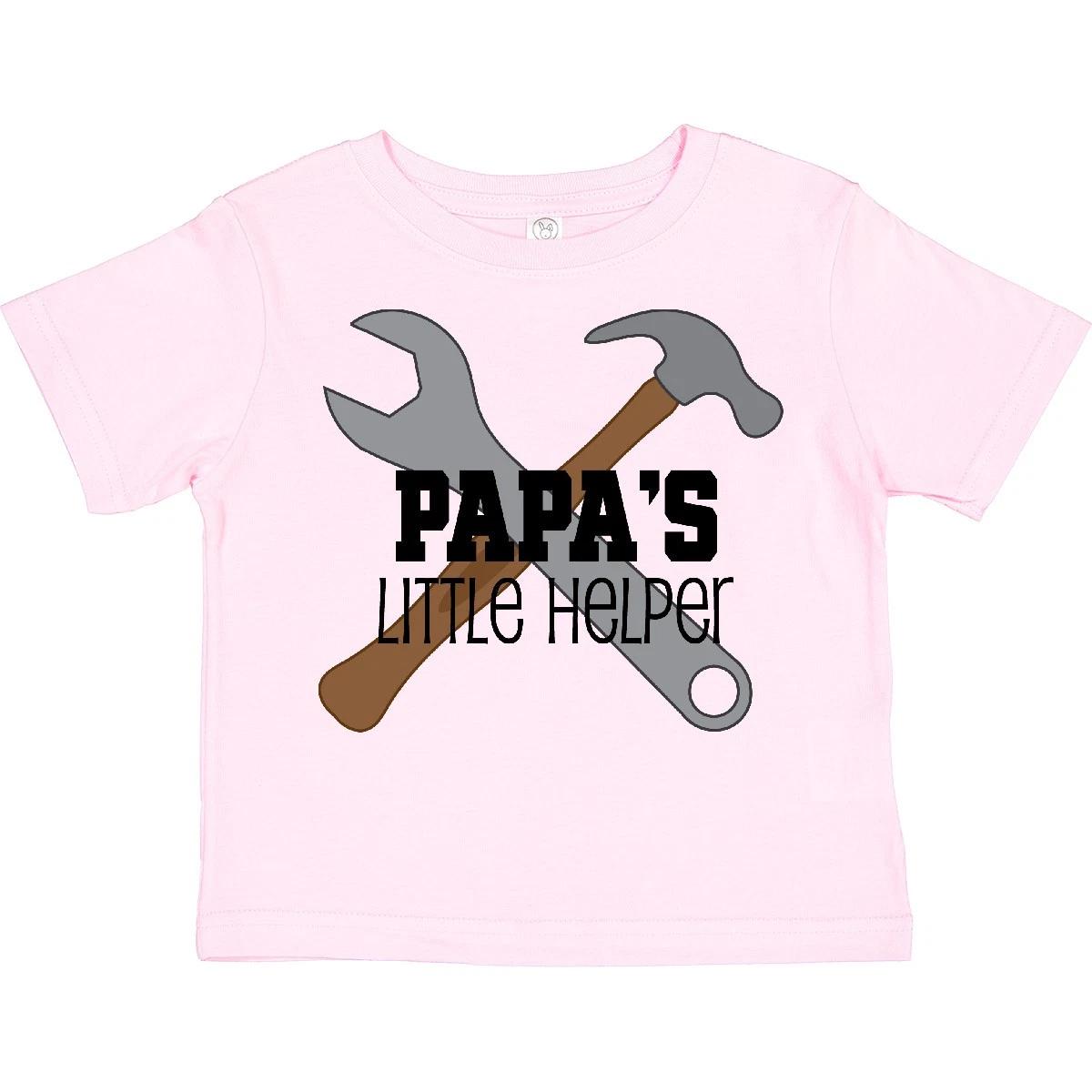 Inktastic Papa s Little Helper Toddler T-Shirt Papa From Grandson For Tools Cute 120