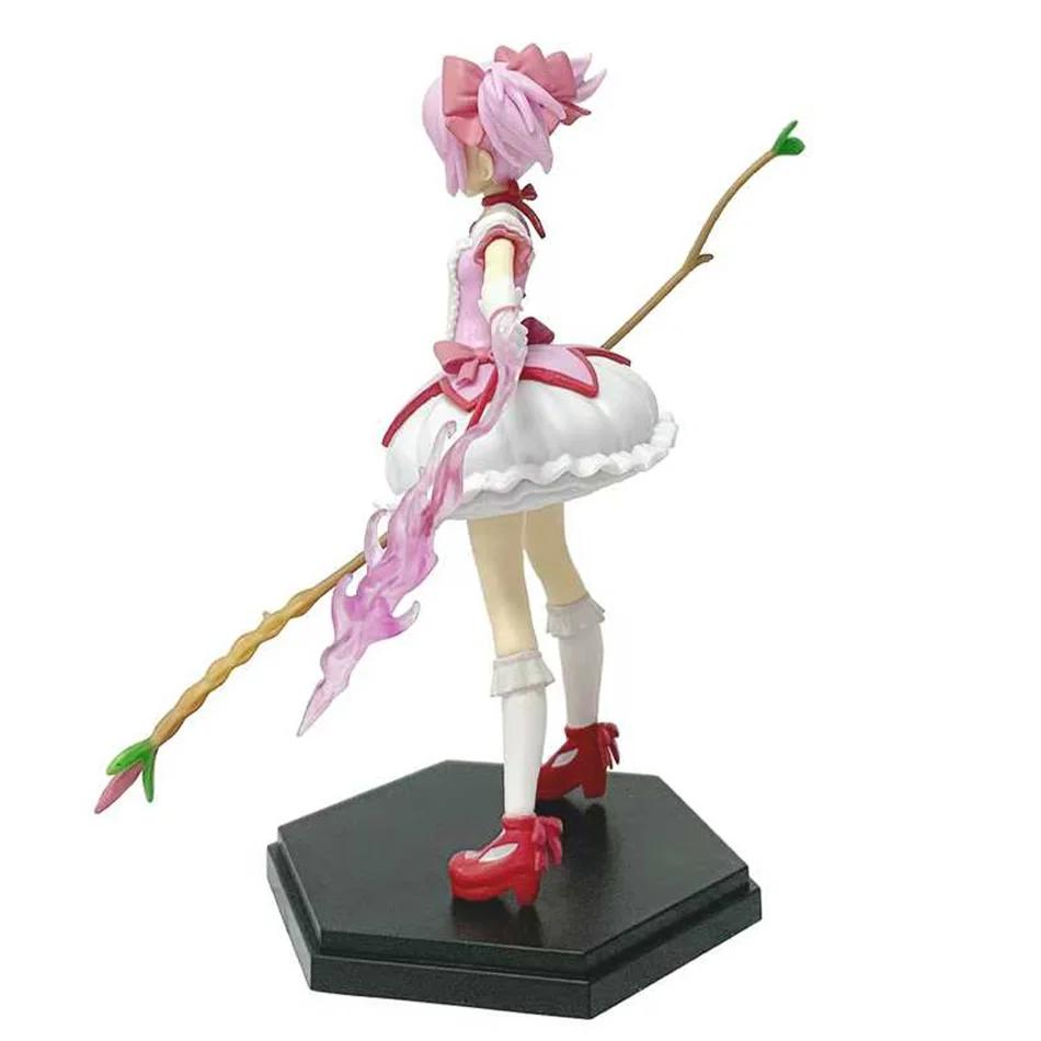 Anime Kaname Madoka Figure Standing Pose Action Figure Kyuubey Kawaii Model Desktop Ornaments Collection Child Toy Gifts 17cm