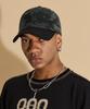 HOODHOOD Hd Artificial Leather Applique Camo Ball Cap Grey