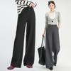High-End Floor-Mopping Women'S Pants Spring And Summer Tencel Wool High-Waisted And Thin Straight Casual Trousers Suit Pants