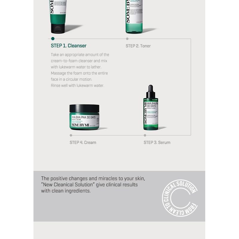 SOME BY MI - AHA,BHA,PHA 30 Days Miracle Acne Clear Foam