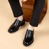 Fashion Outdoor Walk Flats Classic Men's Casual Leather Oxfords Shoes Lace Up Business Formal Dress Footwear Lace Up Male Derby Shoes