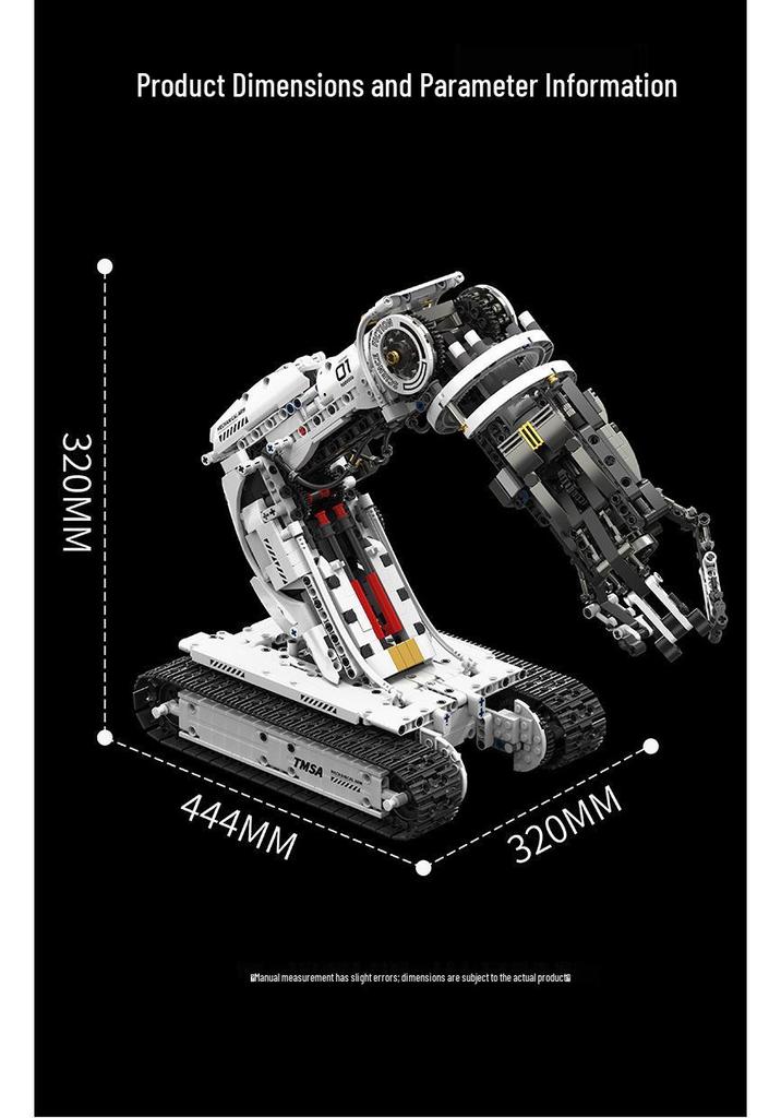Mu T1110 Electric Remote Control Robotic Arm Building Blocks - Compatible with Lego and Programmable.