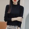 Women's 2023 Lace Collar Wool Sweater, Patchwork Knit Base Layer, Solid Color Autumn/Winter Fashion.