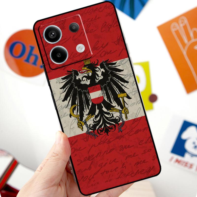Etui z flagą Austrii Dla Xiaomi Redmi Note 14 10 11 12 13 Pro 11S 12S Etui Dla Redmi 15 15C 13C 12C 10C 14C