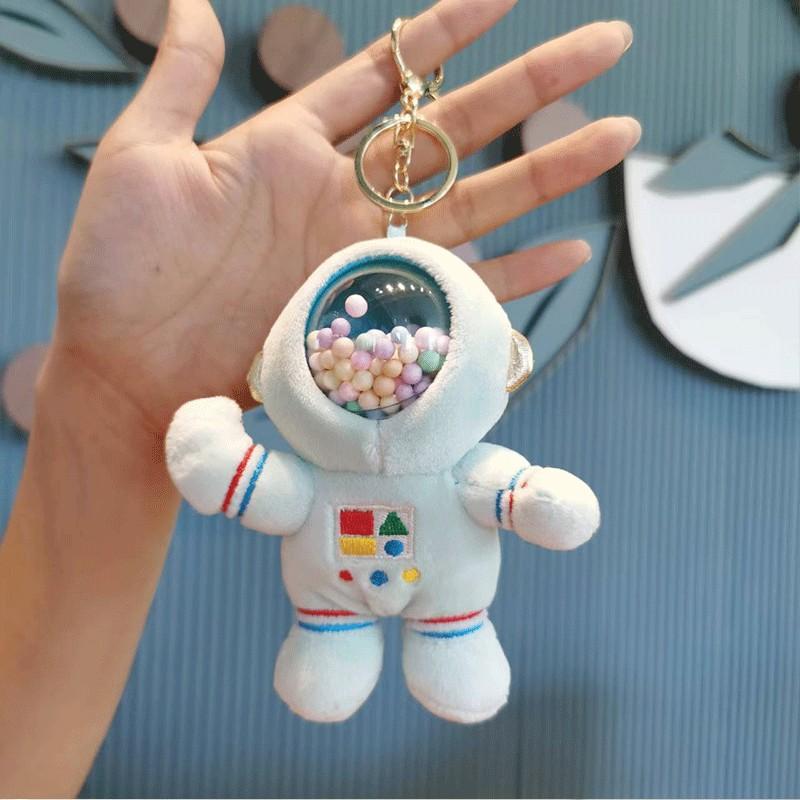 Милый плюшевый мишка-астронавт брелок Очаровательный шарм для рюкзака в космическом скафандре 15 см BlueBear