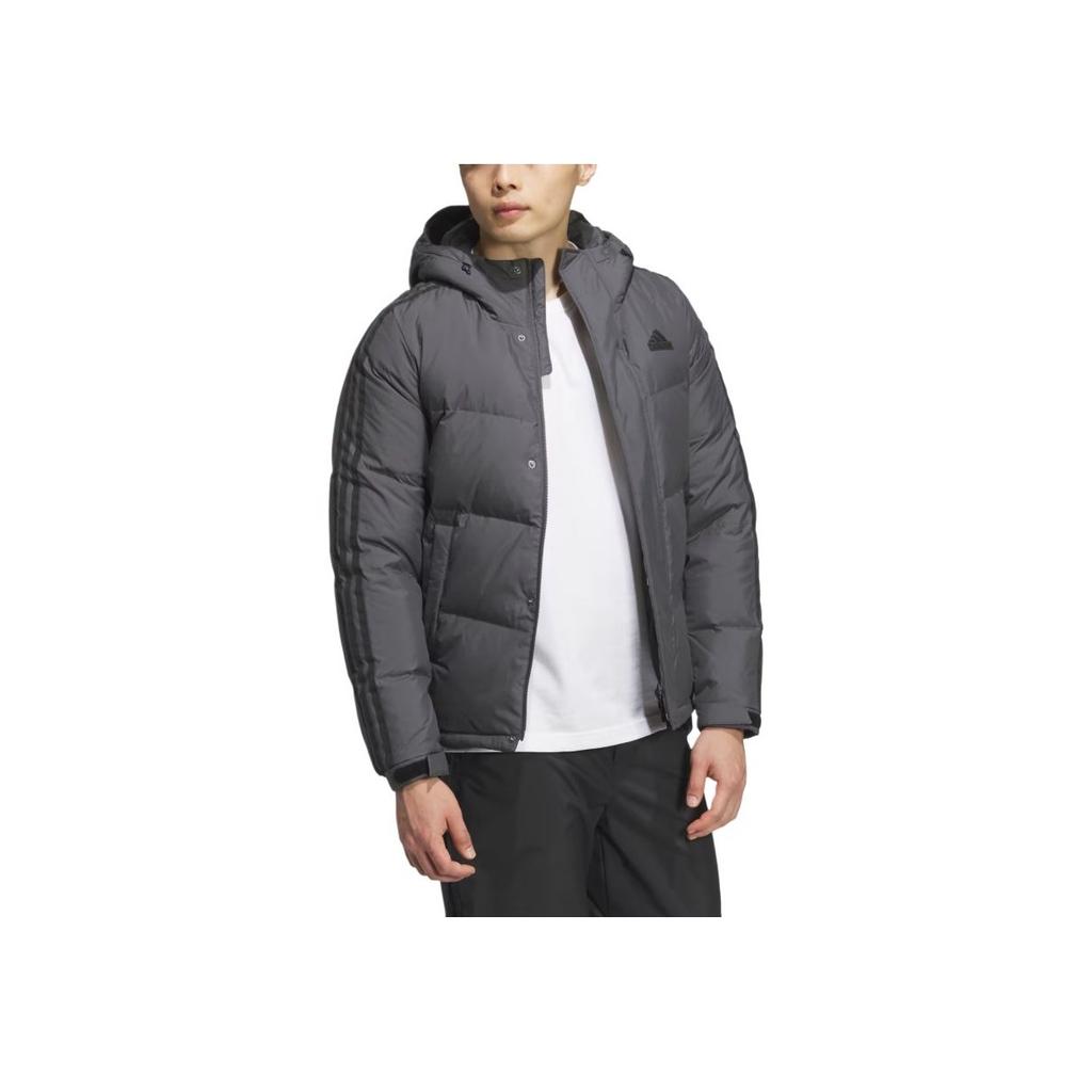 adidas Unitefit Sports Lifestyle Series Hooded Versatile Comfortable Down Jacket Unisex Outerwear Dark-Gray JW6733