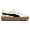 Puma Basket Platform Canvas Casual Increased Height Low Top Skate Shoes Women Sneaker Beige Black 399251-01