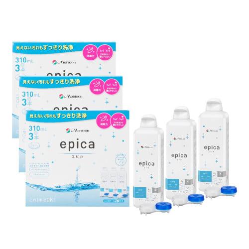 

[Набор из 3 штук] Menicon Epica Холодная очистка, хранение, ополаскивание и дезинфекция (Мягкий) 310 мл x 3 шт.