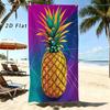 Gradient Purple Background Pineapple Art Beach Towel Soft Quick Dry Microfiber Towel For Pool Beach Shower Outdoor Vacation Use