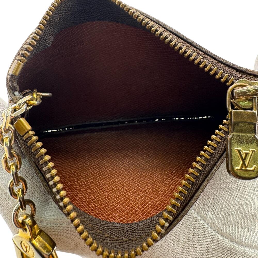 LOUIS VUITTON M62650 Key ring Monogram leather Pochette Cre Coin case Brown leather Women Used