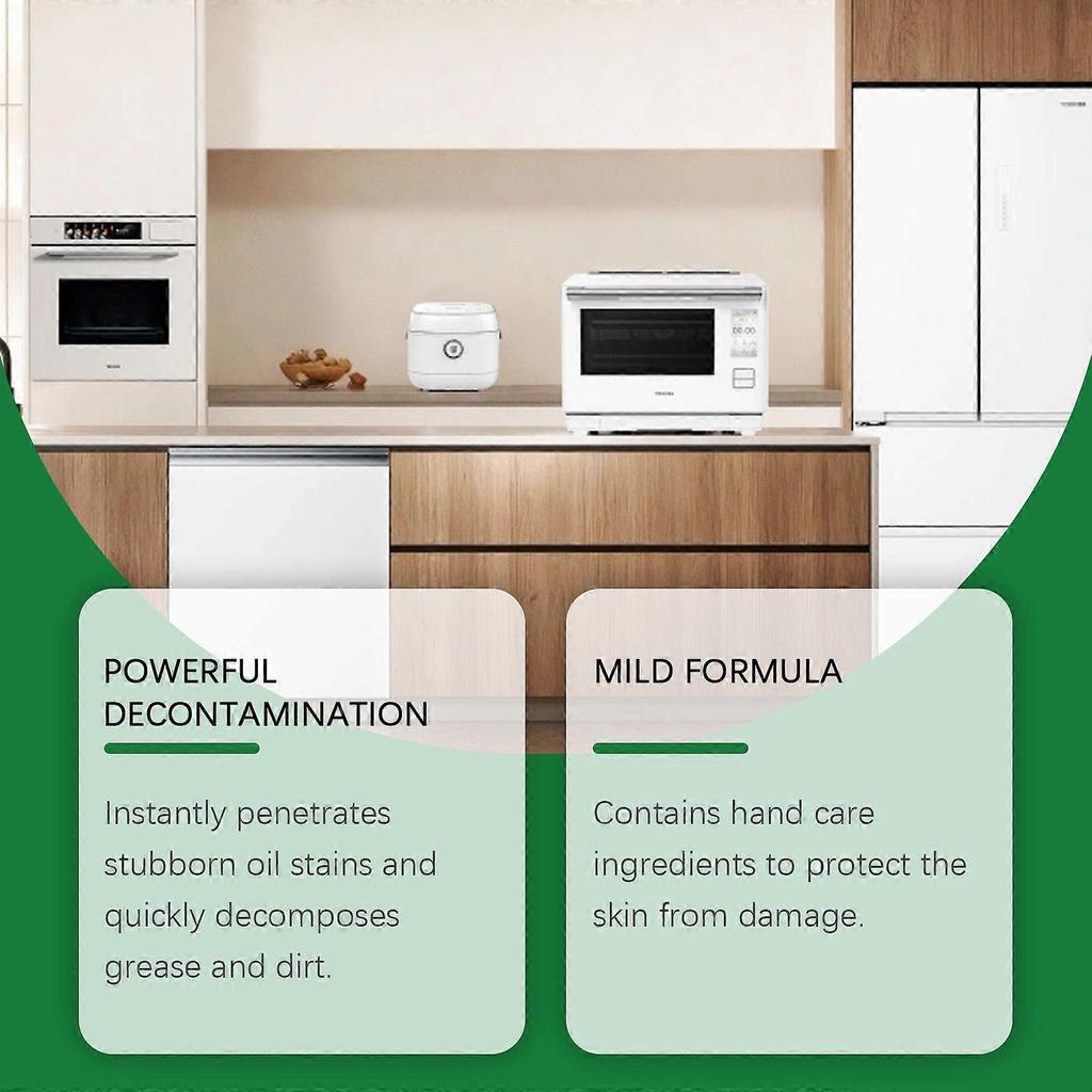 Jakehoe Kitchen Appliances Cleaner Cleaning Oil Hood Stove Multi-Purpose Heavy Oil Cleaner Less