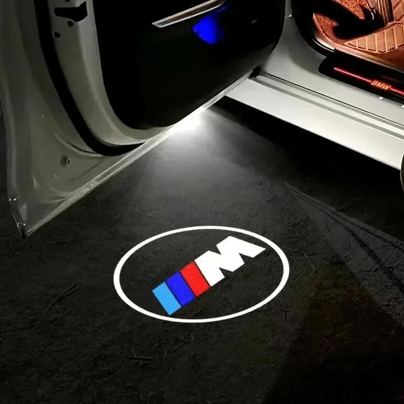 For BMW F10 2PCS car door LED welcome light wireless light induction lamp is suitable for BMW M1X1 X2 X3 X4 X5 X6 X7 car lamp accessories.
