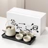 Kung Fu Tea Set Home One Pot Two Cups Tea Plate Small Ceramic Teapot Teacups Hotel Personal Small Sets Traveling