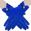 Satins Gloves Evening Gown Gloves with Pearls Decors Wedding Bride Gloves for Formal Occasion Stage Props Hand Gloves