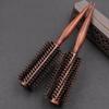 10/12/14Rows Anti Static Wood Boar Bristle Hair Round Brush Hair Dryer Styling Tool Teasing Brush For Hair Curly Comb Hair Brush