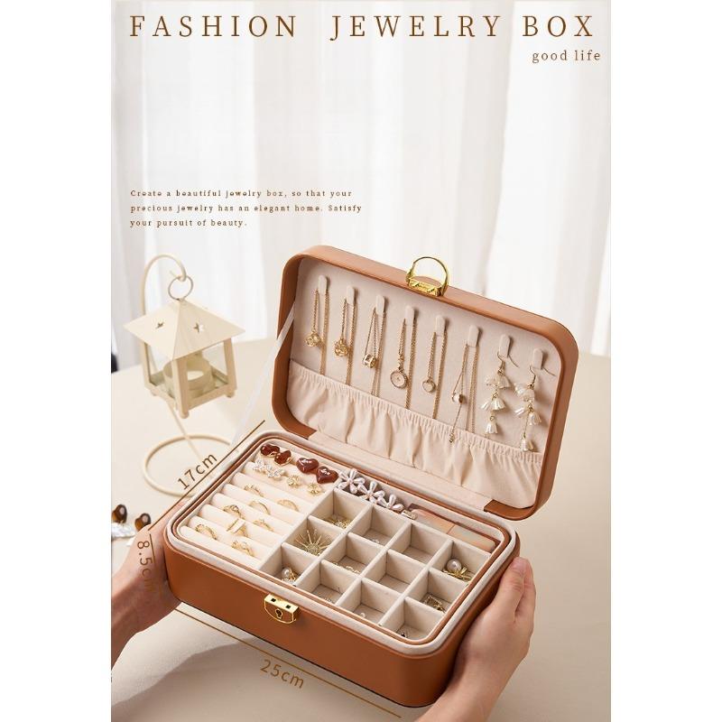 Large capacity new multi-layer jewelry storage box, high-end lockable jewelry box, multifunctional