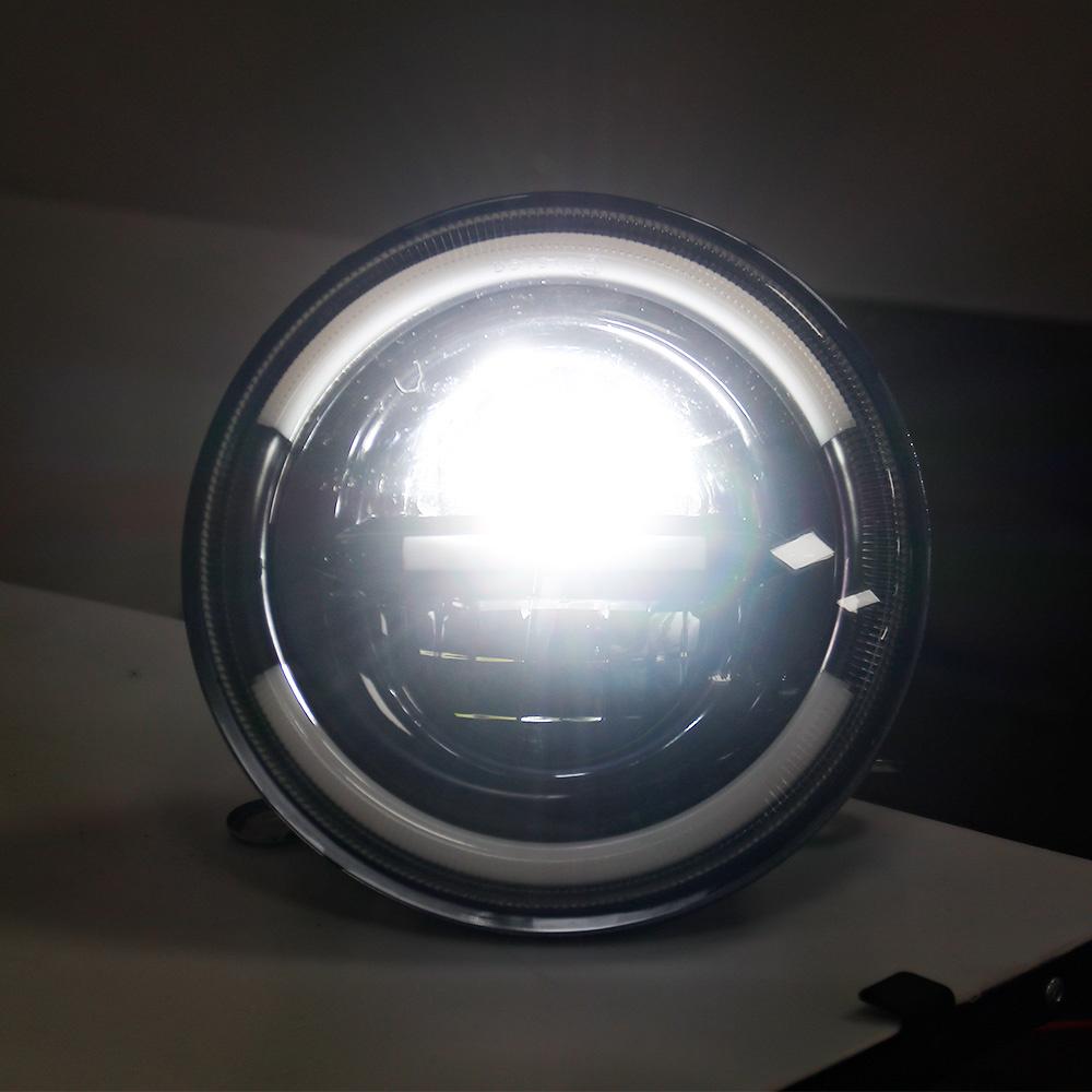 1x 7 Inch 12V Round Motorcycle LED Headlight Hi/Lo Beam DRL Daytime Running Lamp