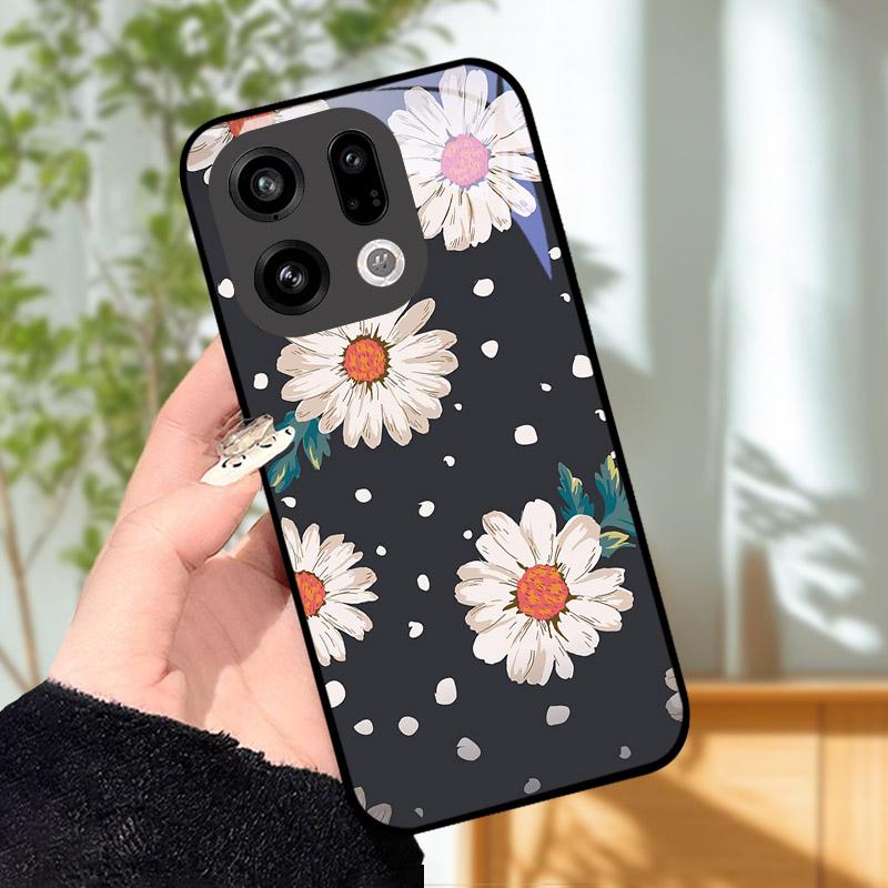 Handyhülle für OPPO Find X9 Pro FindX9 FindX8 X8Pro Kameraschutz Gehärtetes Glas Rückseite Stoßfest Hartes PC-Gehäuse Fundas Shell