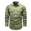 Men's Japanese Spring Casual Loose Long Sleeve Retro Workwear Shirt Jacket