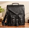 Handmade World Black Vintage Leather Backpack Laptop Messenger Bag Rucksack Sling for Men and Women.