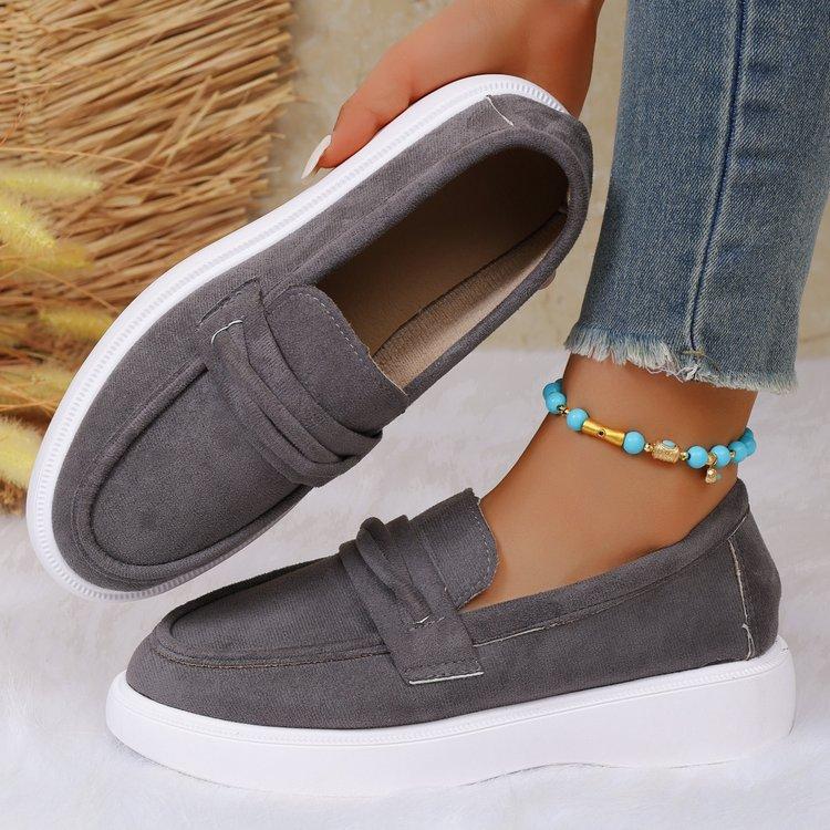 Loafers Single Shoes Women's Spring and Autumn 2025 New Foreign Trade Large Size Shallow Mouth One Pedal Lazy Flat Bottom Doudou Single Shoes