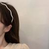 Cute Lovely Korean Sweet White Metal Headwear Hair Accessories Head Hoop Pearl Hair Band Headband