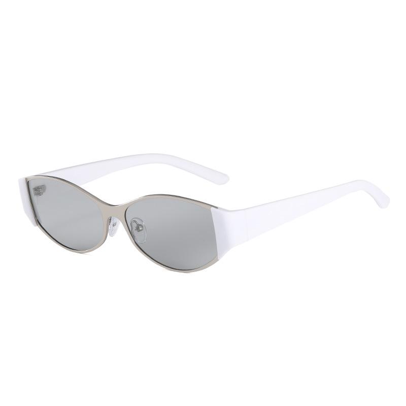 Narrow frame cat eye polarized sunglasses women s high-end UV protection Korean version trendy sunglasses