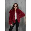 Lapel Fur Coat Women Soft Fluffy Faux Fur Jacket Warm Winter Short Tops Design Outerwear Trendy Fur Jackets