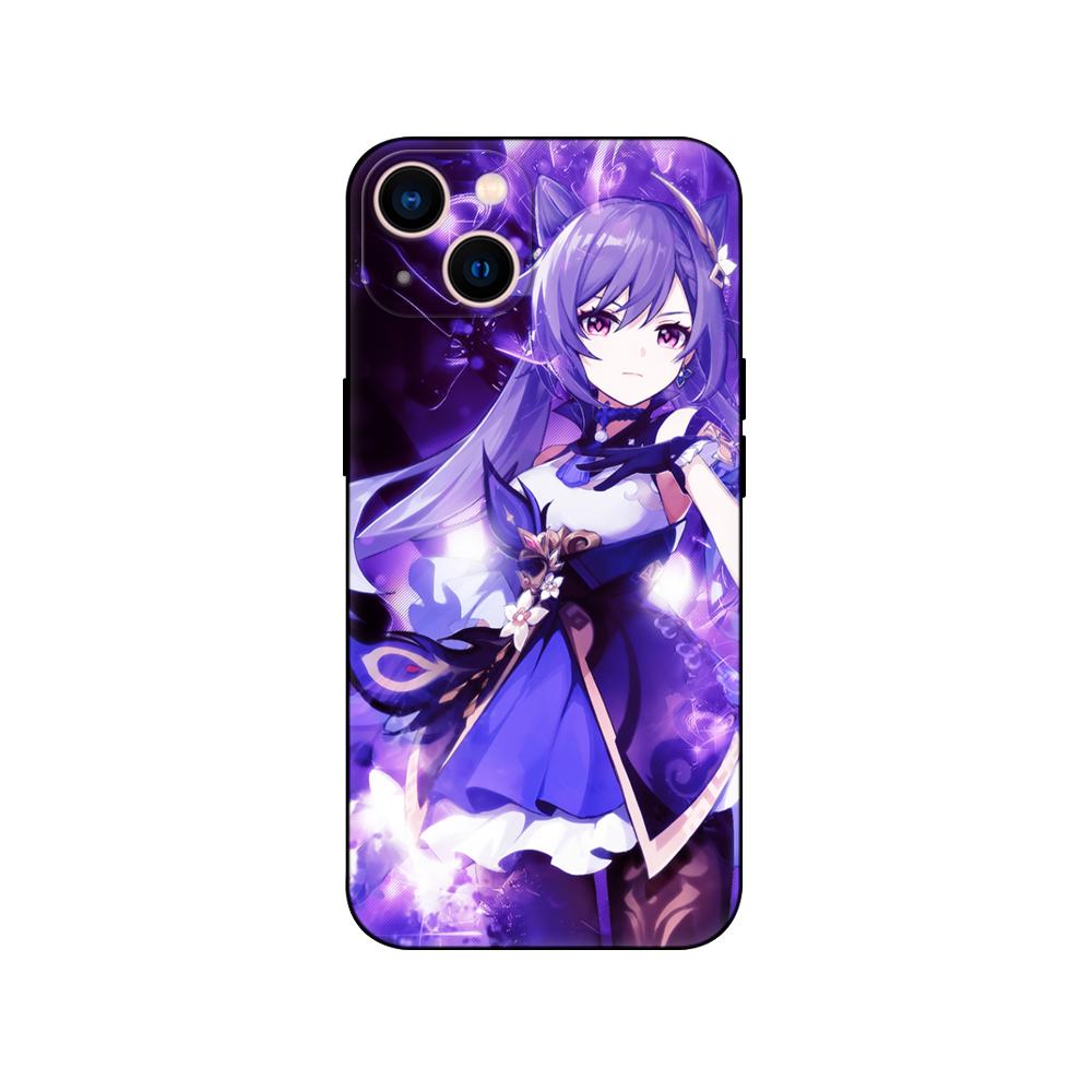 Black Tpu Case For OPPO A16 A16S A55 A94 F17 F19 Pro Reno 4 5 Lite 6 4G 5G Genshin Impact Girls