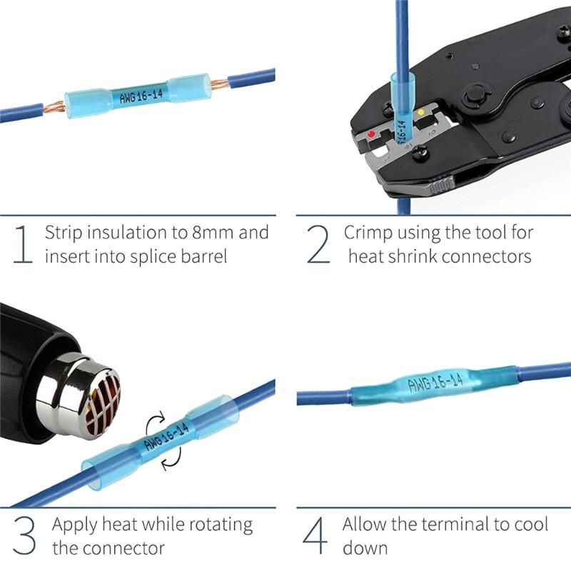 Heats Shrink Waterproofed Insulated Terminals Connectors for Electrical Wiring With Quick Installation