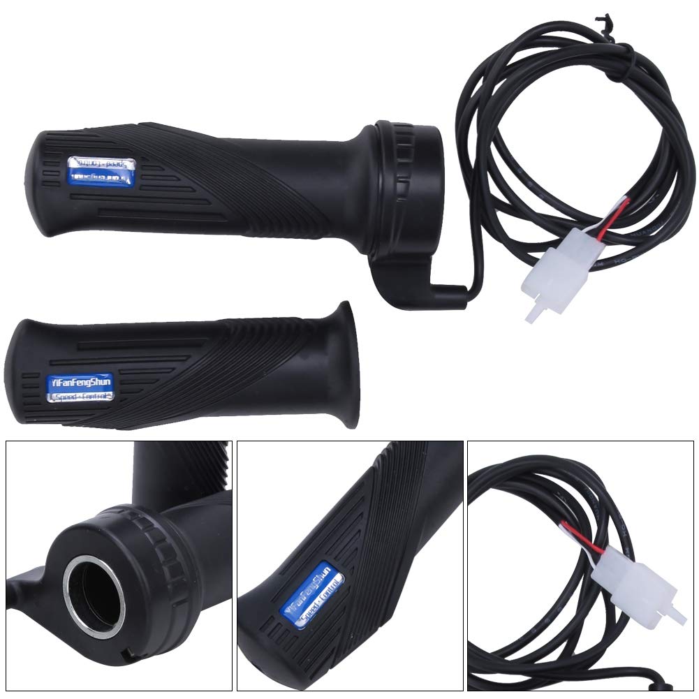 E-Bike Throttle Grip Electric Bicycle Throttle E-Bike Controller Set Scooter Tricycle Stable Speed Control 1 Pair Replacement