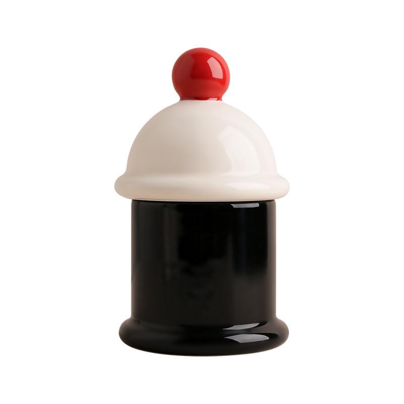 Beihanmei Ceramic Toothpick Holder & Swab Jar: Cute, Creative Storage for Living/Dining Room.
